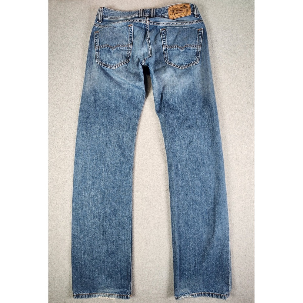 Diesel‎ Viker Distressed Jeans Mens 31x33 Blue Regular Straight Denim Tag 29x32